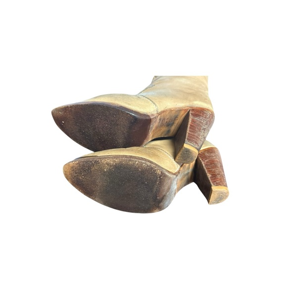 Vintage Zodiac knee high tan leather boots 7 M - Picture 5 of 5